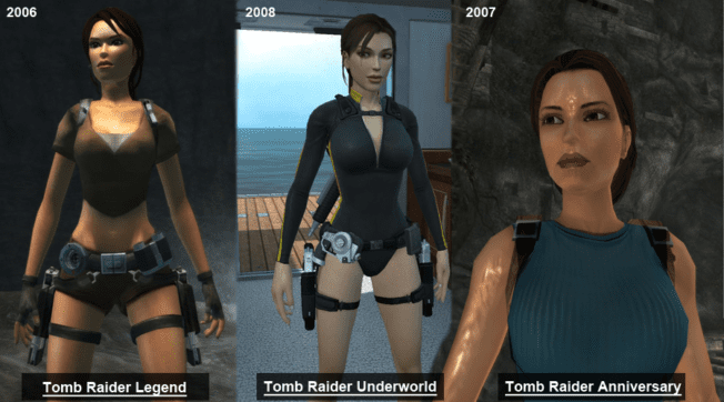 Lara Croft machte während ihrer Entwicklung einige Veränderungen durch, gerade in grafischer Hinsicht hat sich seit dem ersten Tomb Raider sehr viel getan.