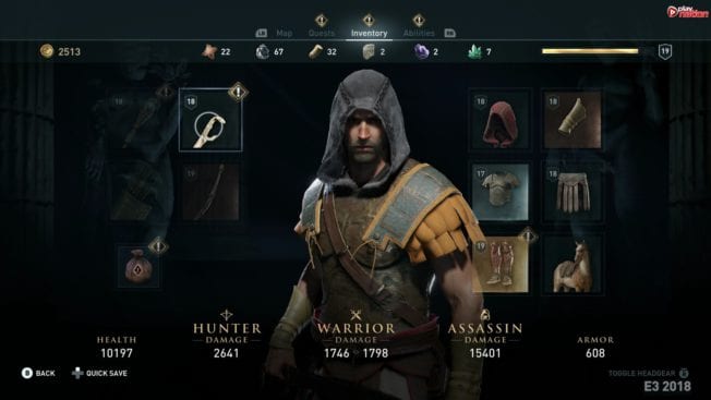 Assassin’s Creed Odyssey Inventar
