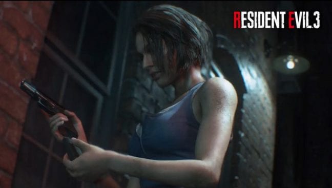 Jill mit Waffe in Resident Evil 3 Remake