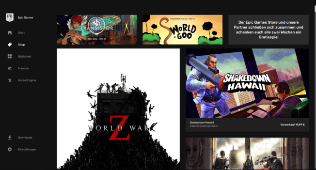 Epic Games Store Bilder Screenshots Wallpaper