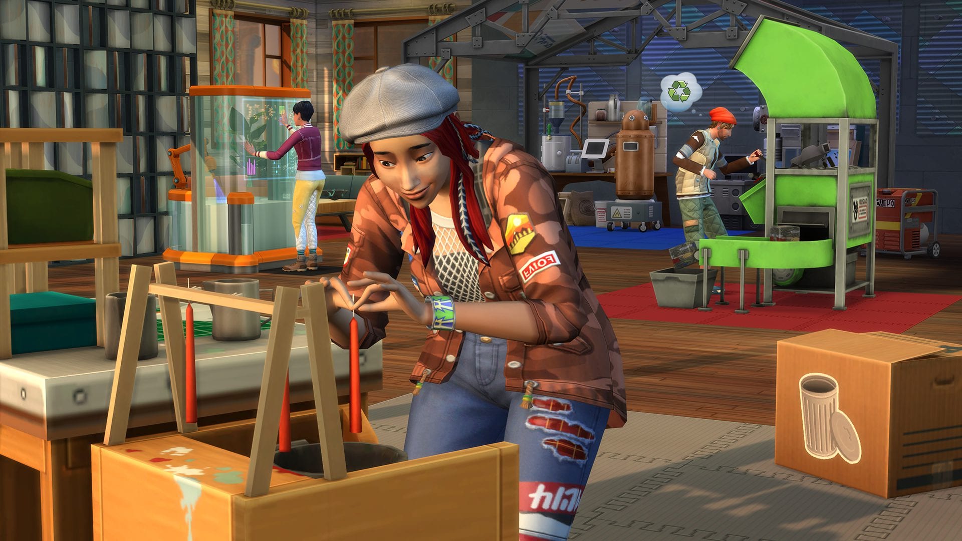 Die Sims 4 Nachhaltig leben Vertikaler Garten Upcycling