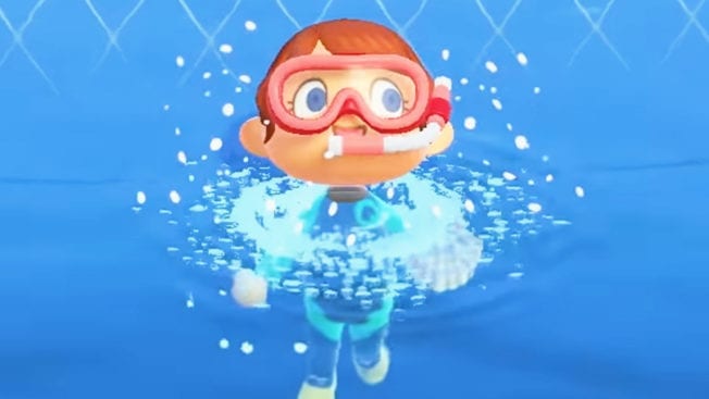 Animal Crossing New Horizons Schwimmen