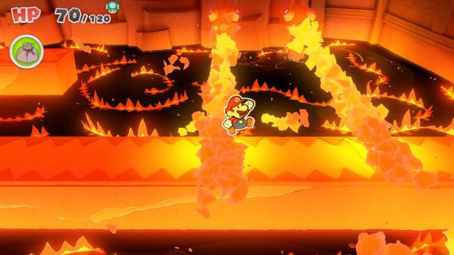 Paper Mario Origami King Feuer Dungeon