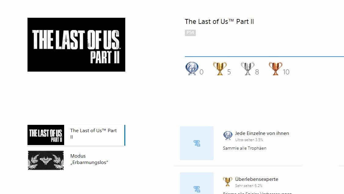 The Last of Us 2 Trophäe Erbarmungslos
