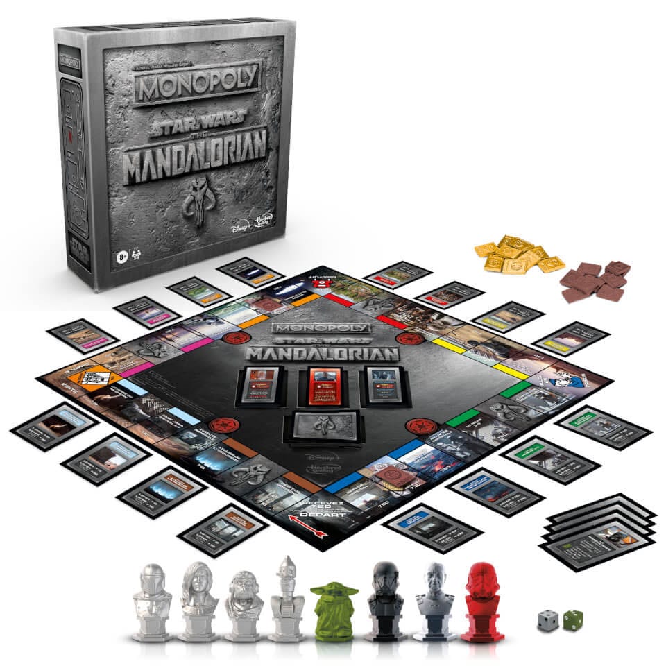 Star Wars The Mandalorian Monopoly - Spielbrett und Figuren