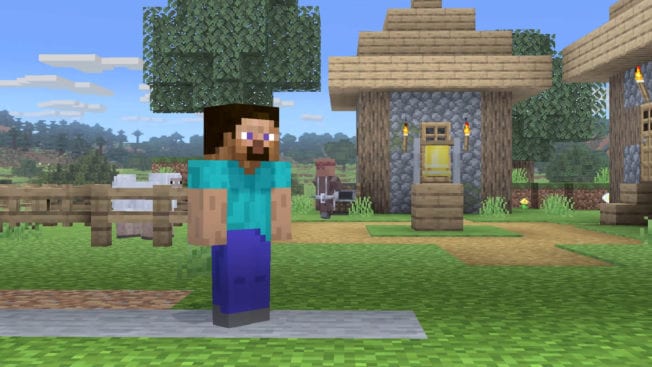 Minecraft trifft auf Super Smash Bros Ultimate via Steve-Kämpfer