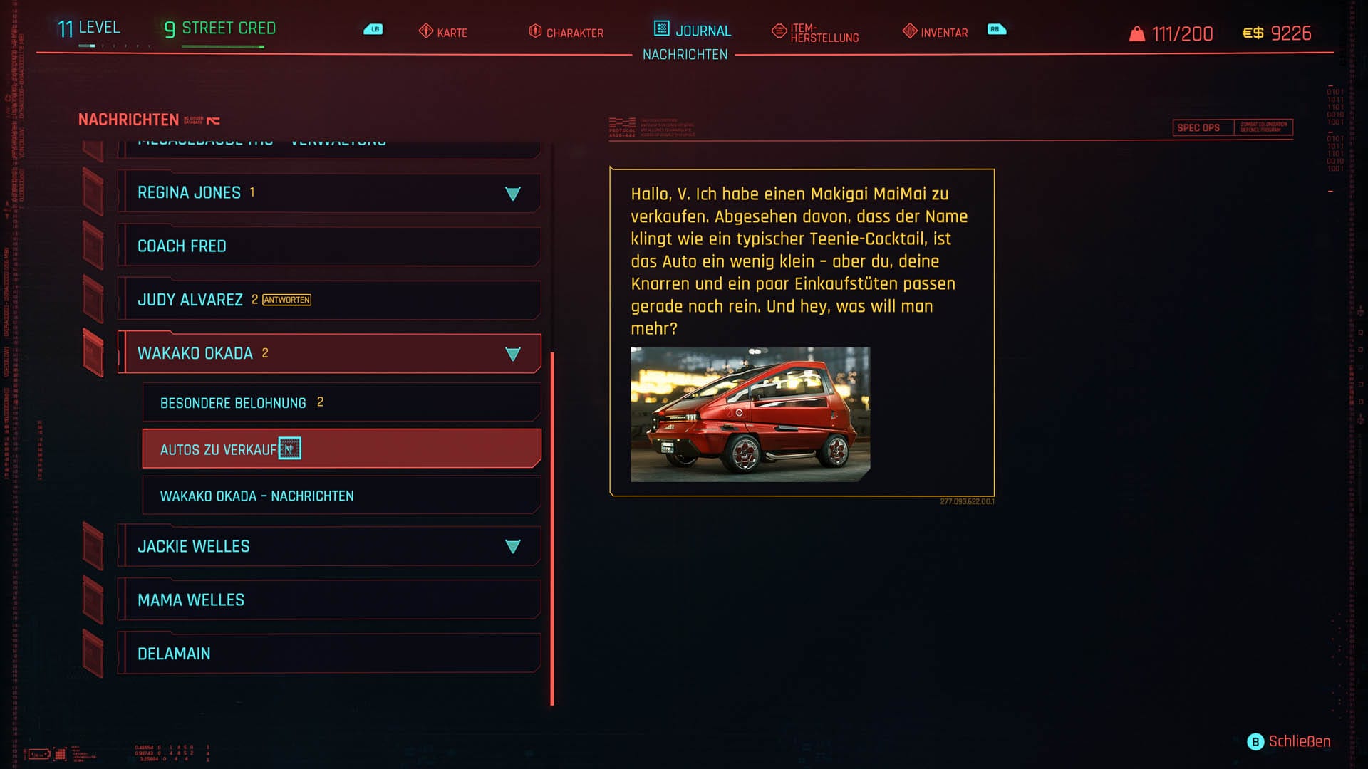 Cyberpunk 2077 Wie kaufe ich ein Auto oder Motorrad? Lösung