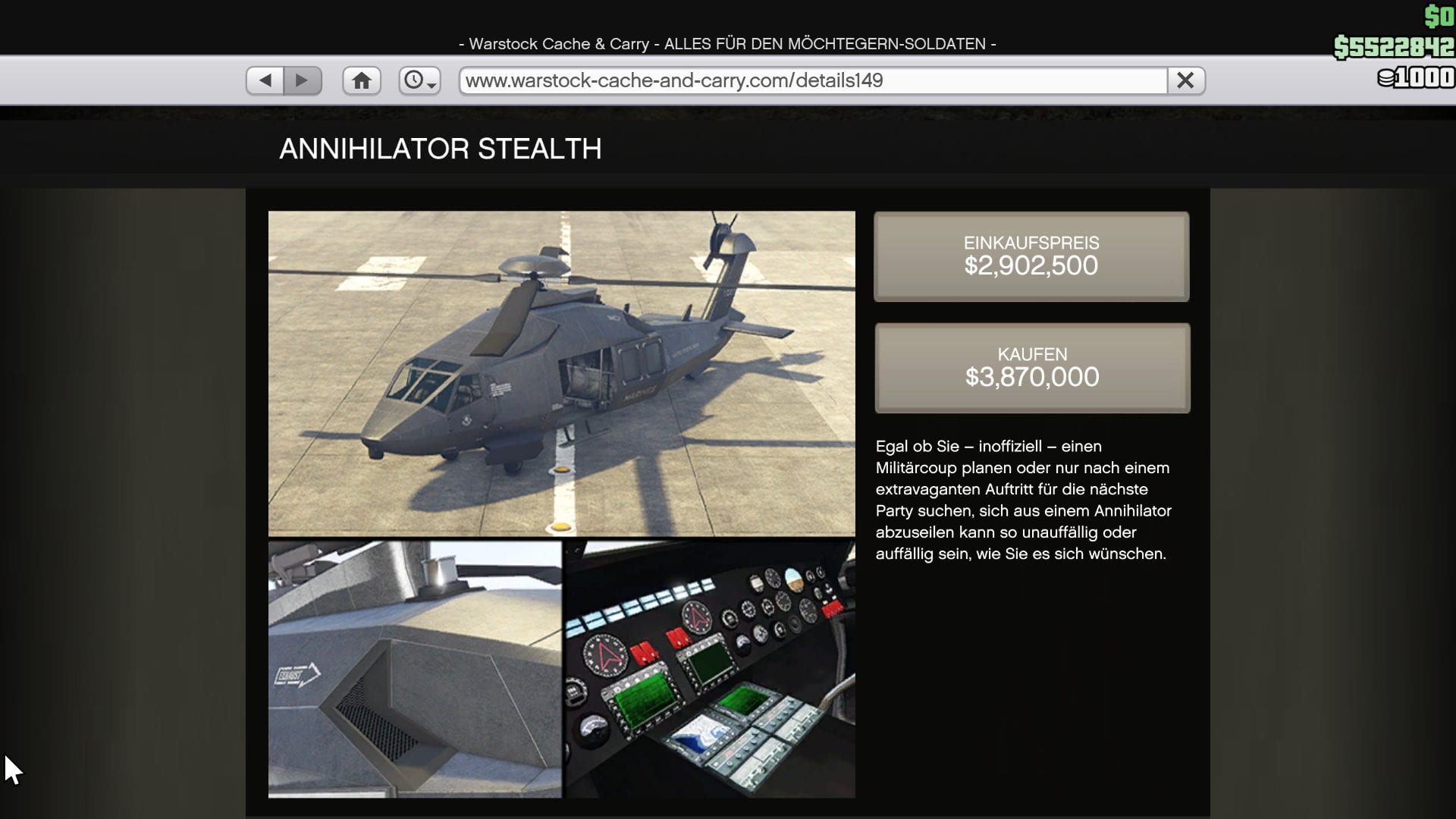 GTA Online - Annihilator Stealth