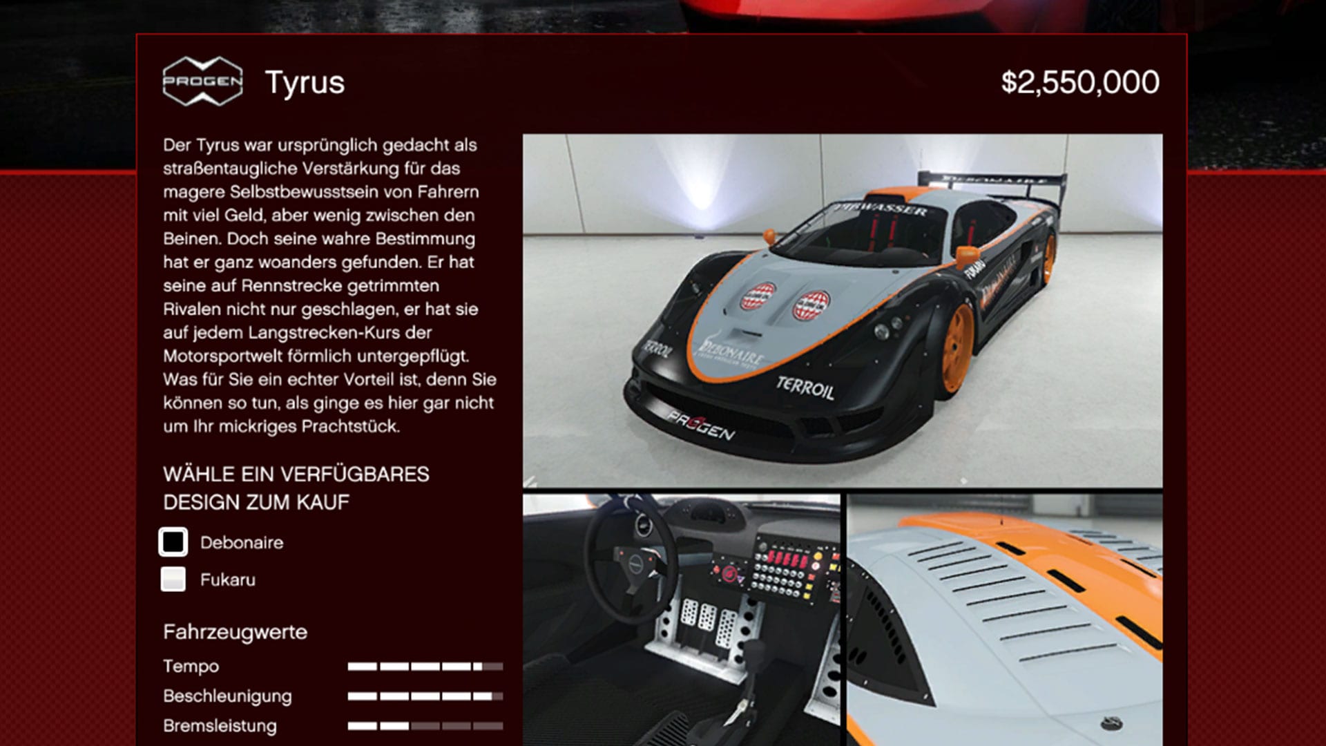 GTA Online - Progen Tyrus Legendary Motorsport