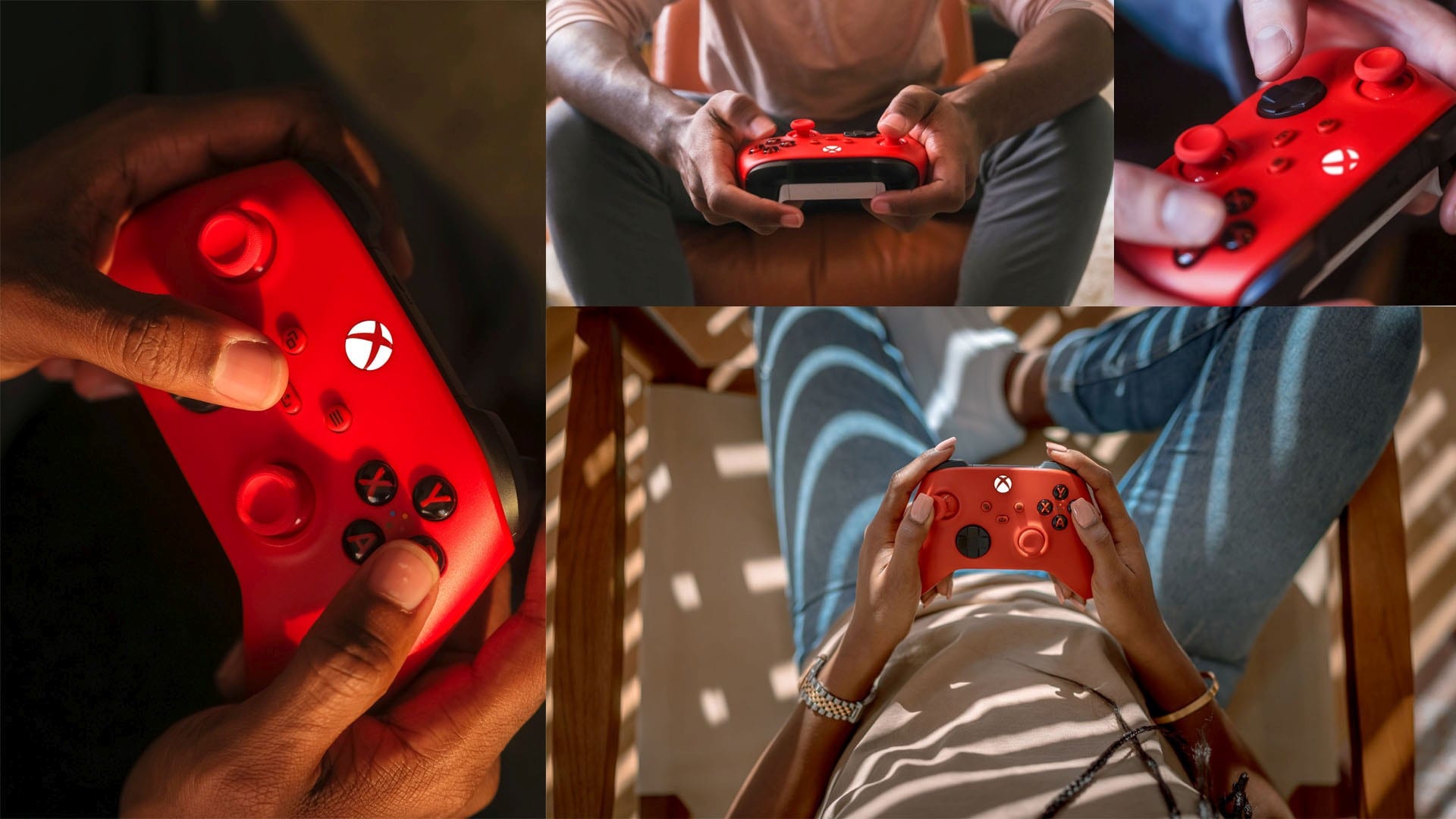 Xbox Controller Pulse Red in Händen