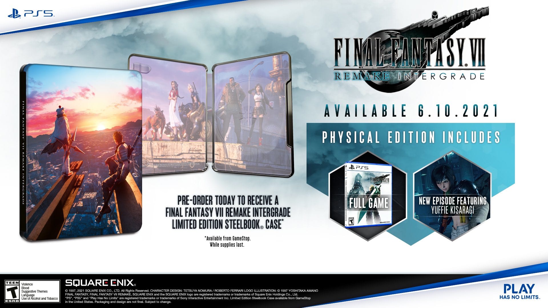 Final Fantasy 7 Remake Intergrade exklusives Steelbook Amazon