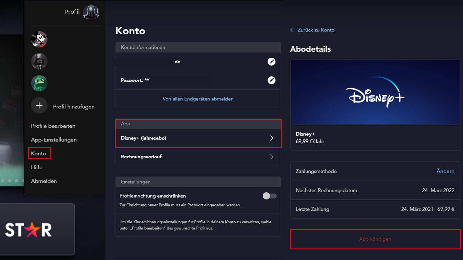 Disney Plus Abo kündigen