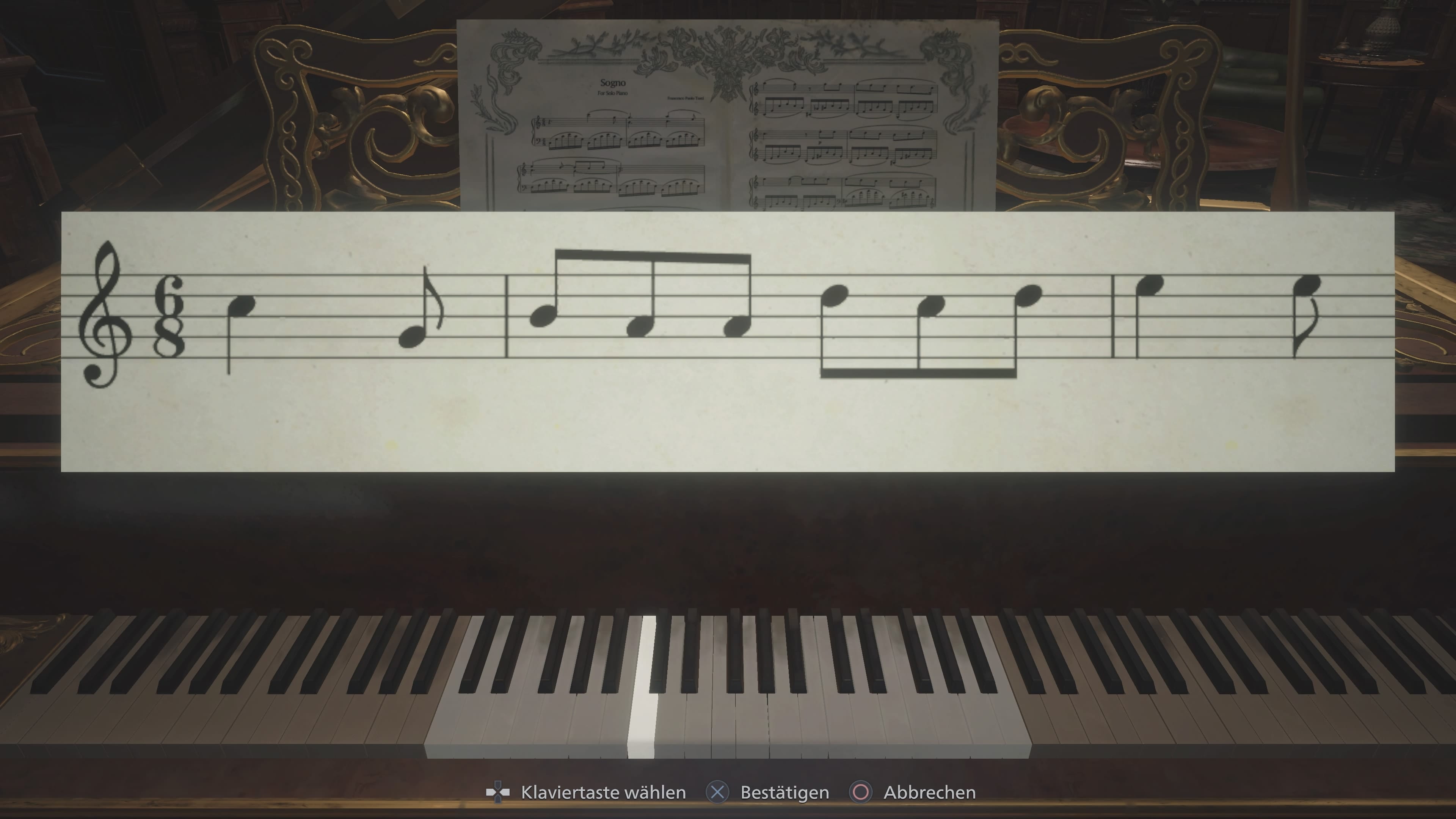 Resident Evil 8: Test (Piano-Rätsel)