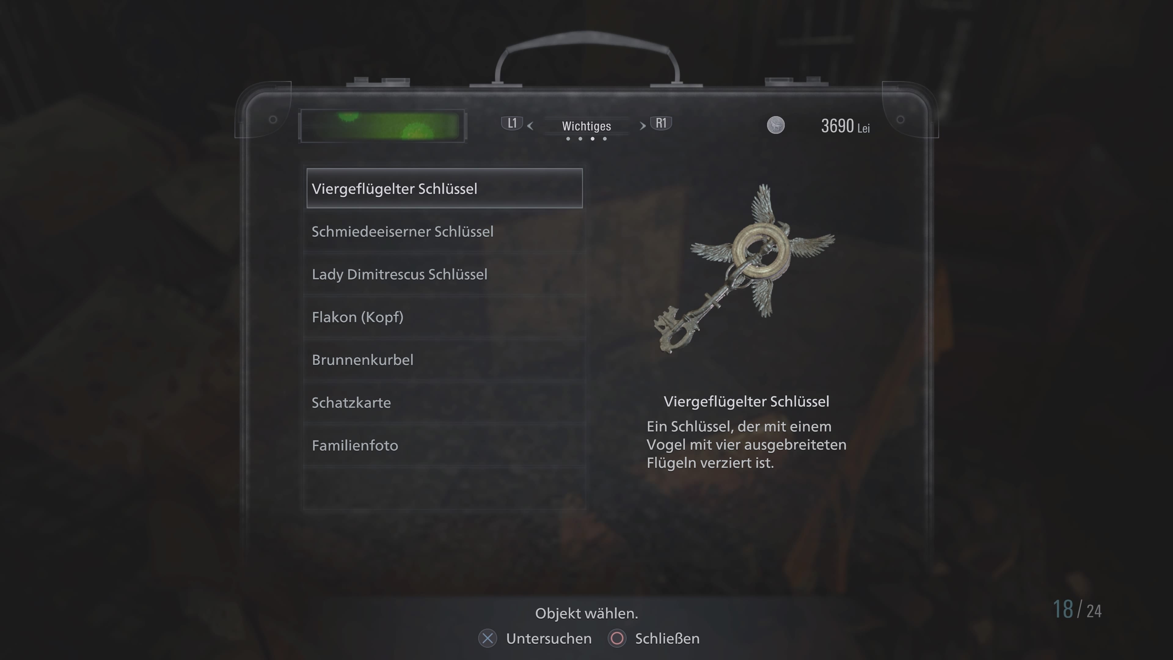 Resident Evil 8: Viergeflügelter Schlüssel (Lösung)