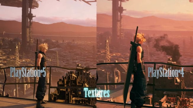 Final Fantasy 7 Remake Intergrade - Neue Texturen im Hintergrund.
