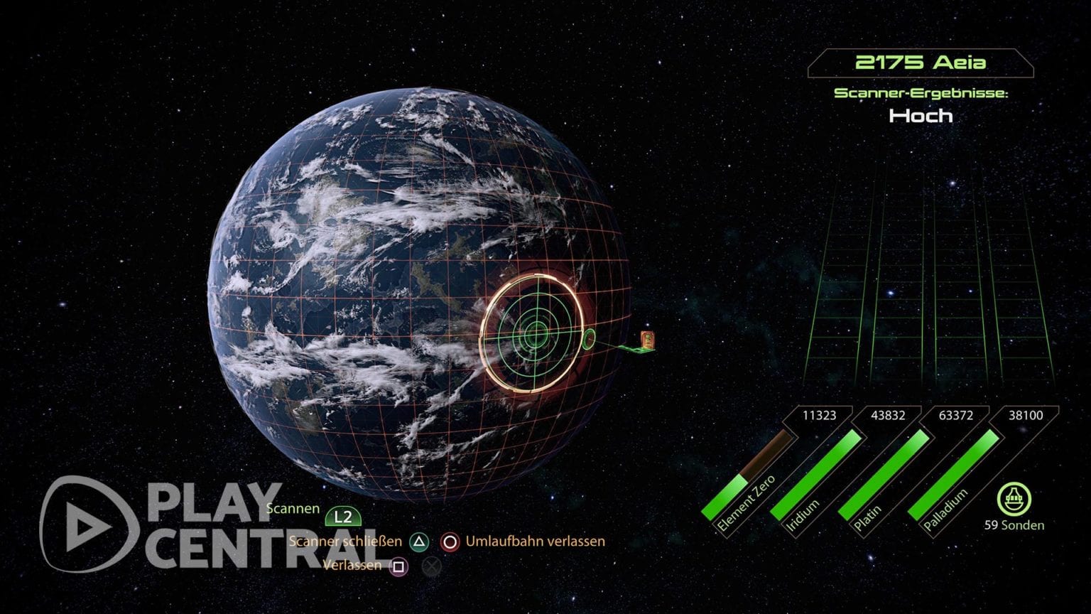 Mass Effect 2 Element Zero finden, auf diesen scannen