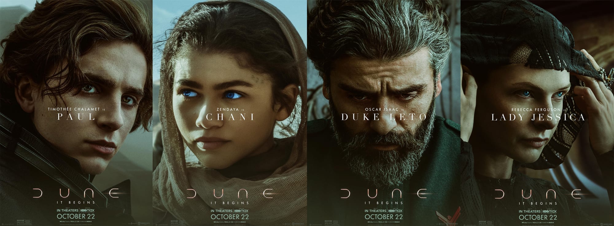 DuneFilm Posten und Trailer stellt die wichtigsten Charakteren vor