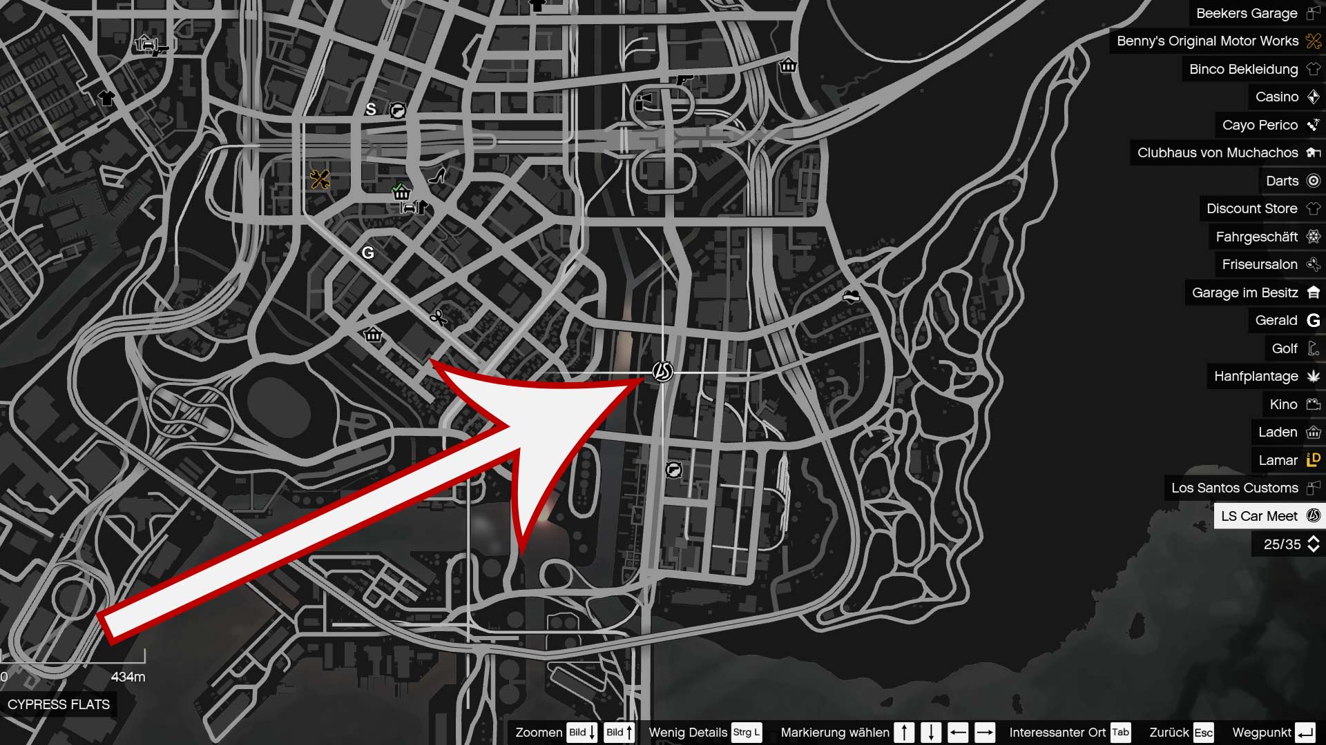 GTA Online LS Car Meet - Map