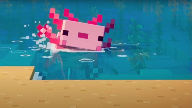 In Minecraft gibt es jetzt auch Axolotl