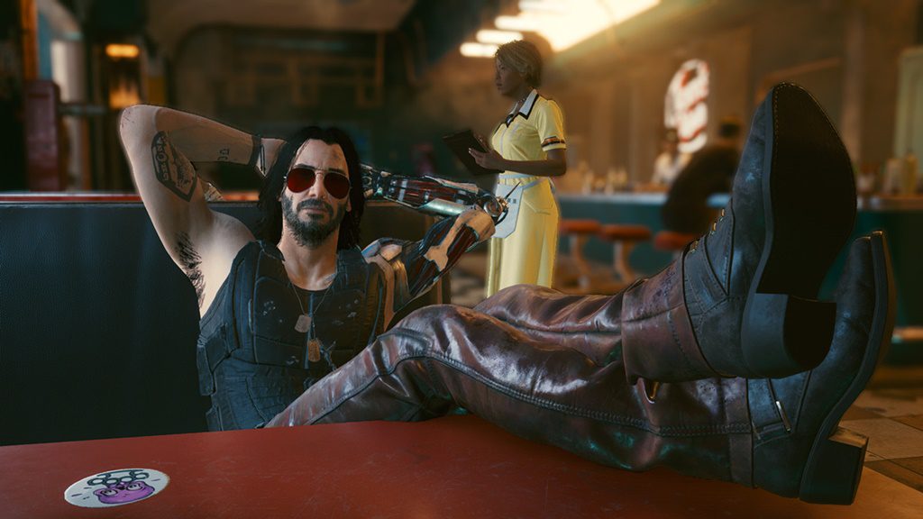 Keanu Reeves aka Johnny Silverhand in Cyberpunk 2077