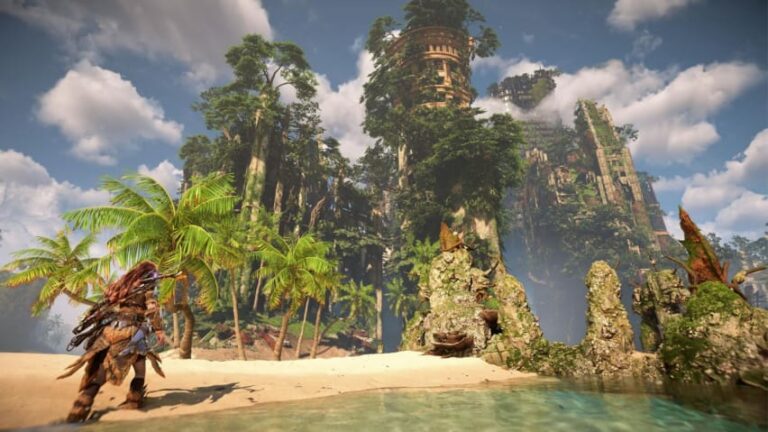 Horizon Forbidden West Insel Der Türme Horizon Forbidden West: So meistert ihr die Reliktruine Insel der Türme