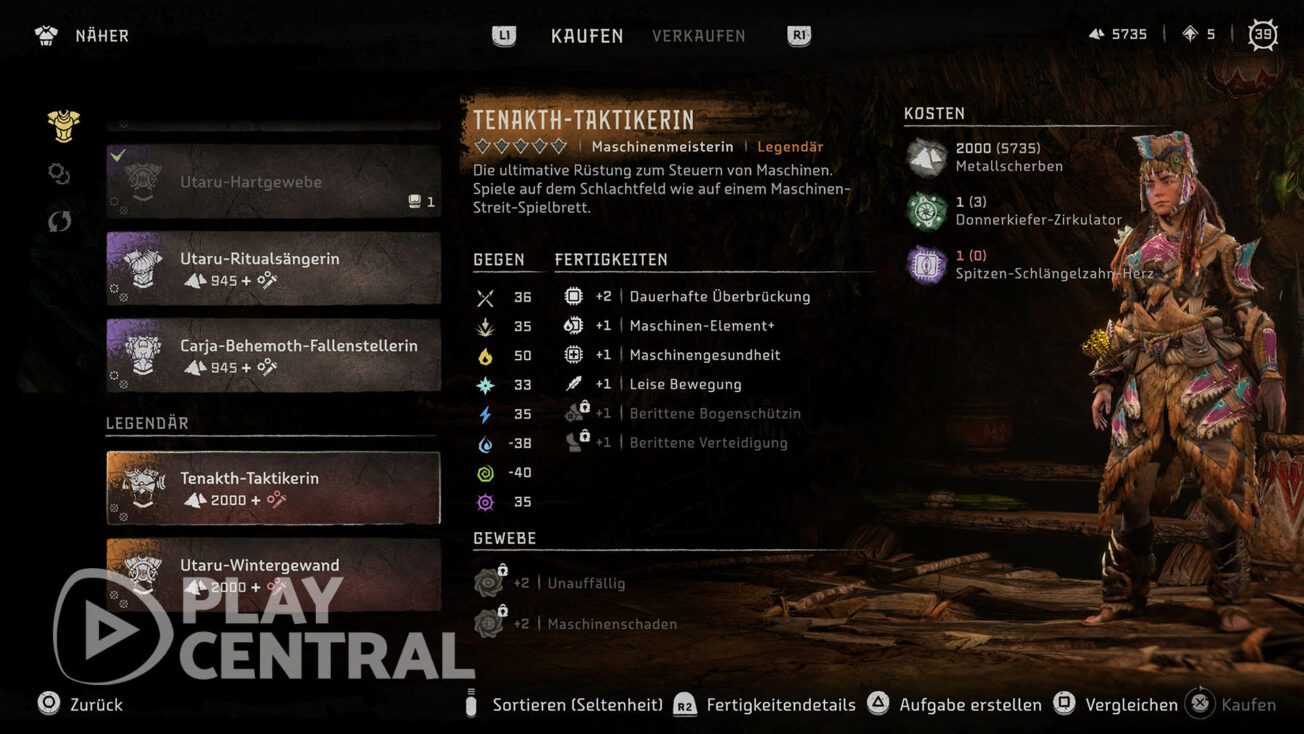 Horizon Forbidden West Die 6 besten Rüstungen im Spiel und wo ihr sie findet Lösung