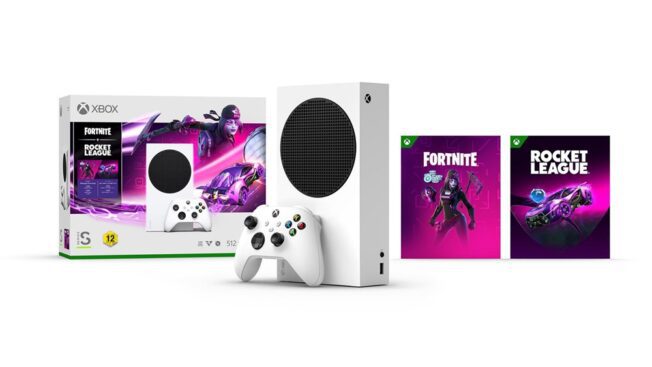Xbox-Series-S-Bundle-mit-Fortnite-und-Rocket-League
