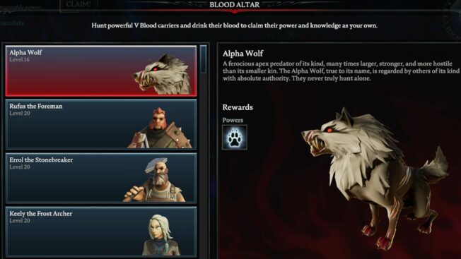 V Rising: Alpha Wolf (V Blood)