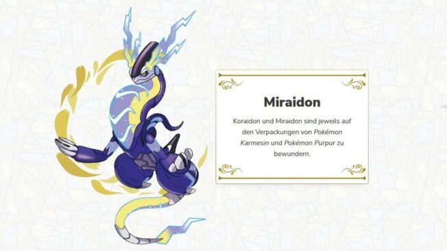 Miraidon in Pokémon Purpur