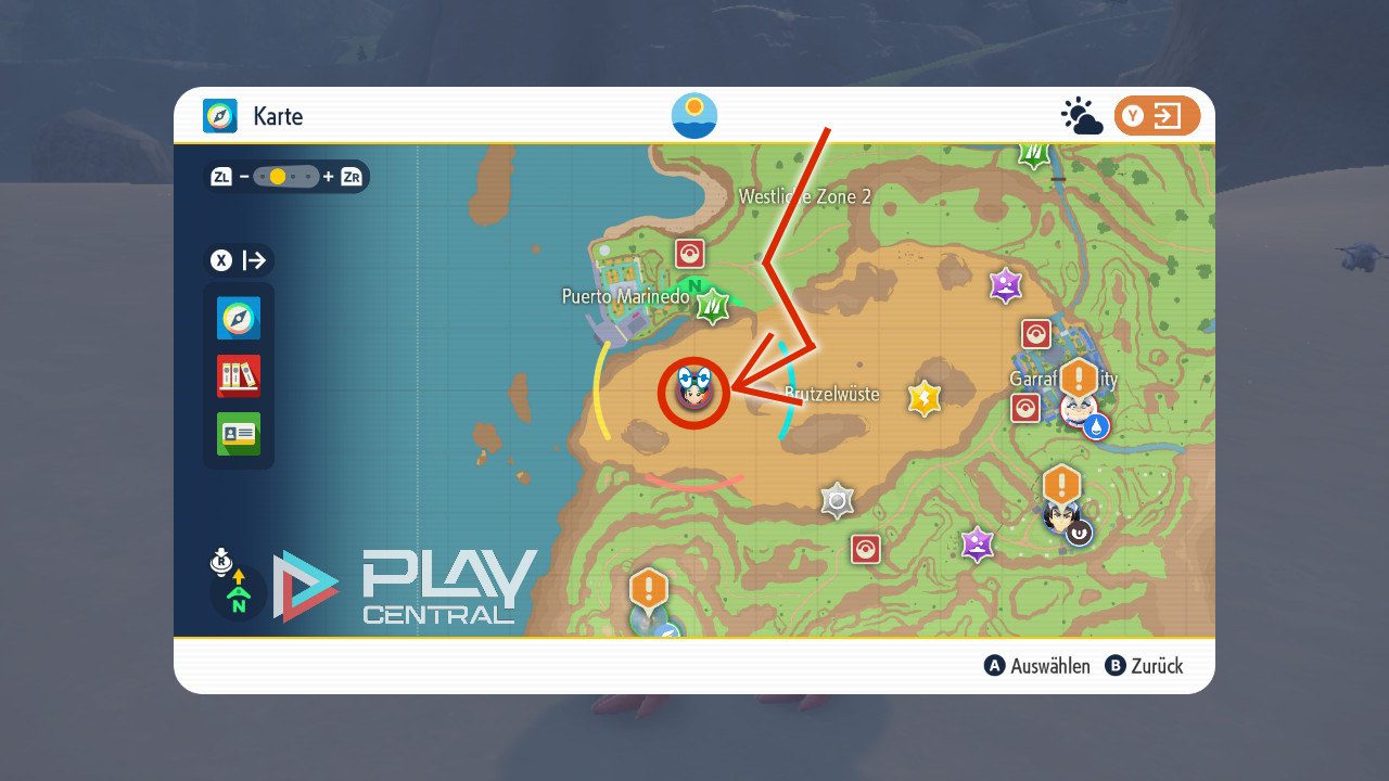 Pokémon Karmesin und Purpur Guide - Herrscher Riesenzahn - Standort
