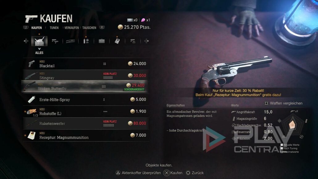 Magnum Broken Butterfly - Fundort der Magnum in Resident Evil 4 Remake