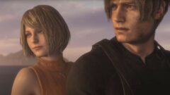 Am Ende von Resident Evil 4 Remake fliehen Ashley und Leon auf einem Jetski von der Insel.