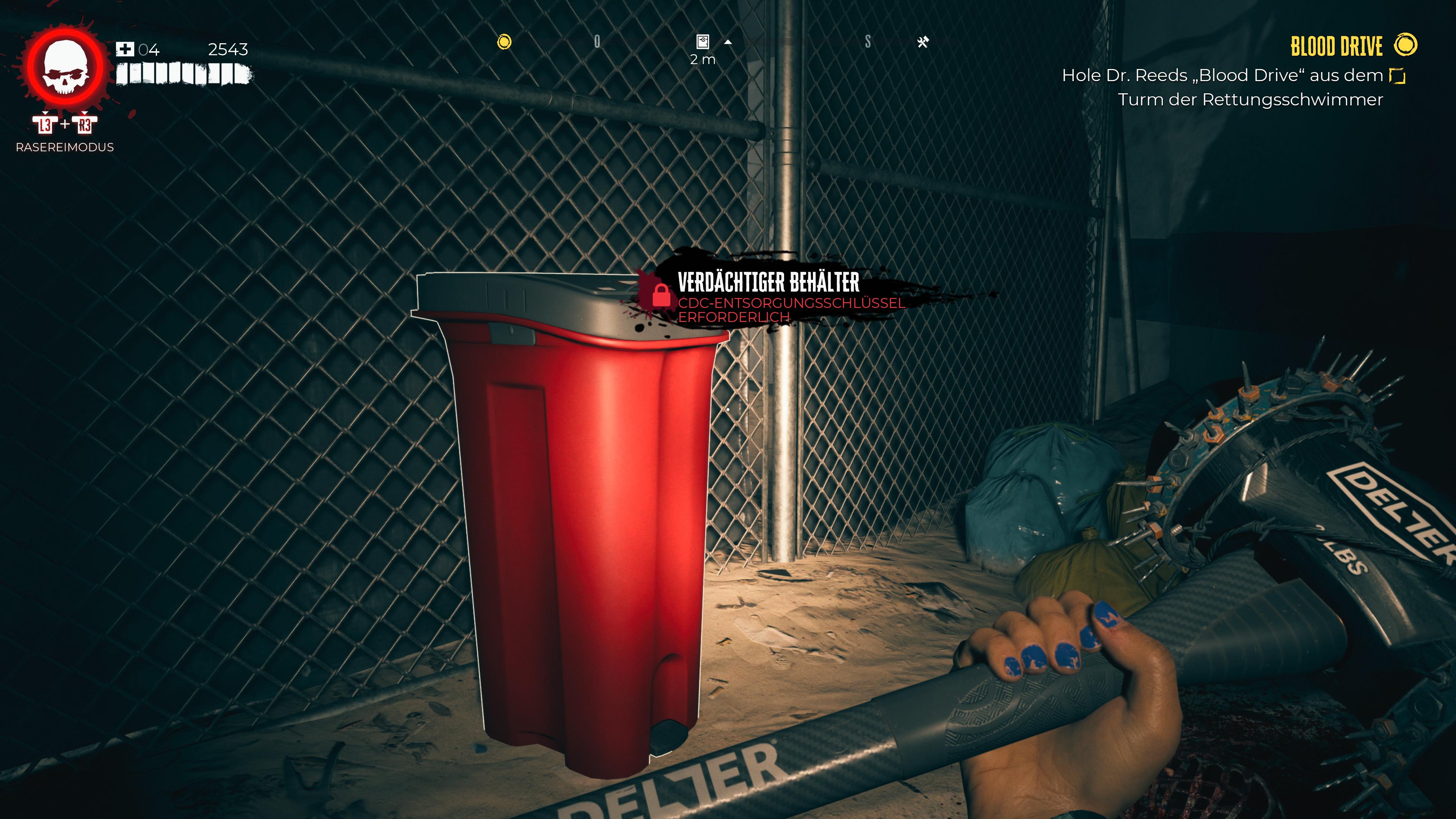 Dead Island 2: Verdächtiger Behälter – CDC Entsorgungsschlüssel
