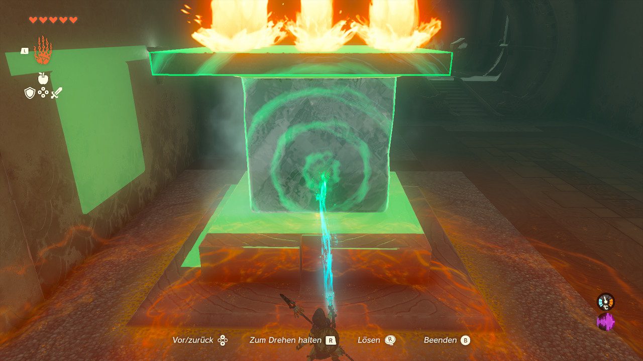 Spiel mit dem Feuer im Kiujoj-u-Schrein: Zelda Tears of the Kingdom