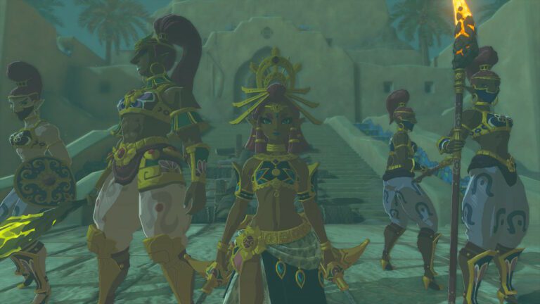 Gerudo-Quest Riju aus Gerudo-Stadt und das Wandgemälde-Rätsel - Lösung zu Zelda Tears of the Kingdom