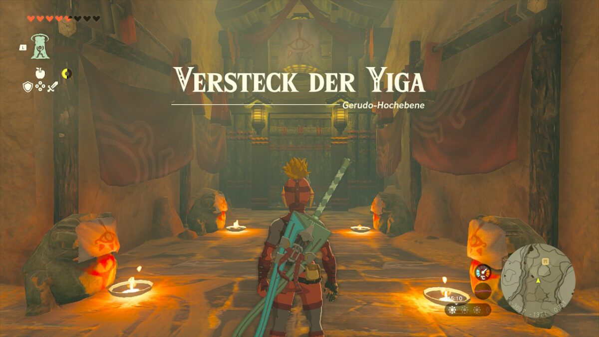 Das Versteck der Yiga-Bande und den Blitzschutzhelm in Zelda Tears of