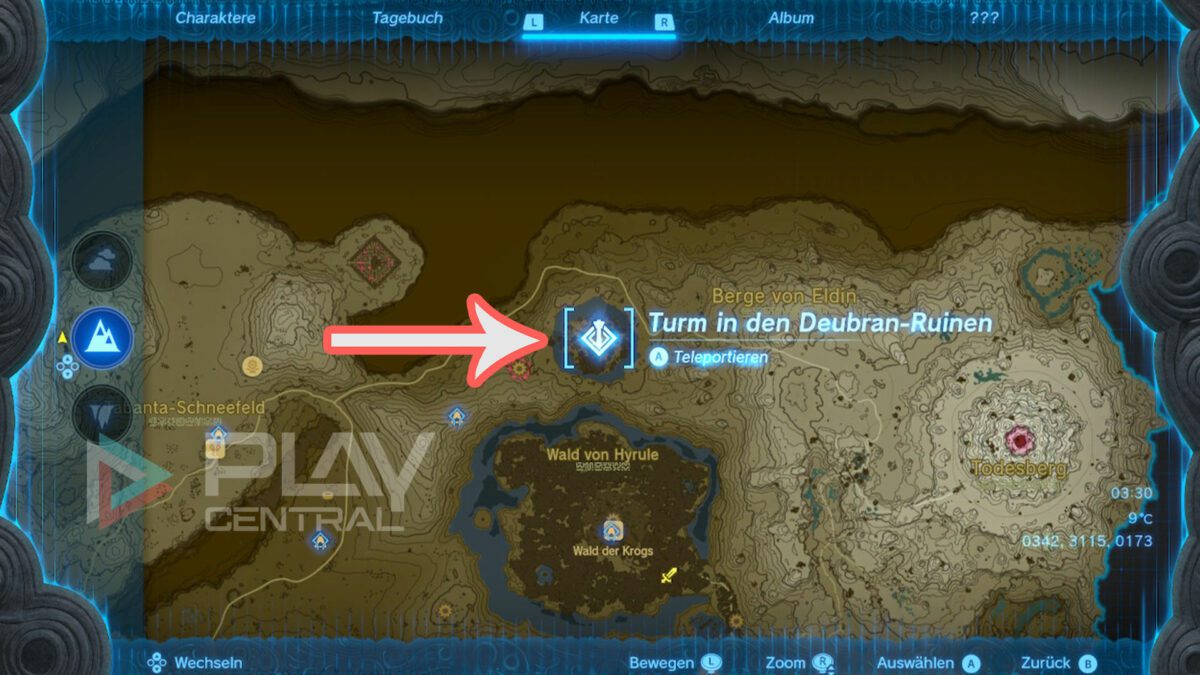 turm in den deubran ruinen