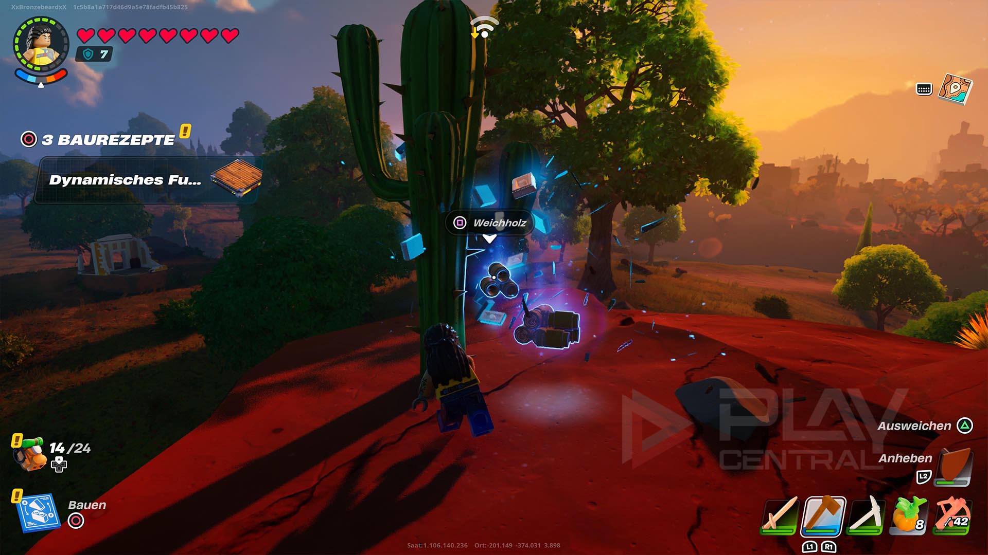 Weichholz finden und Kaktus abbauen, wie geht das? LEGO Fortnite