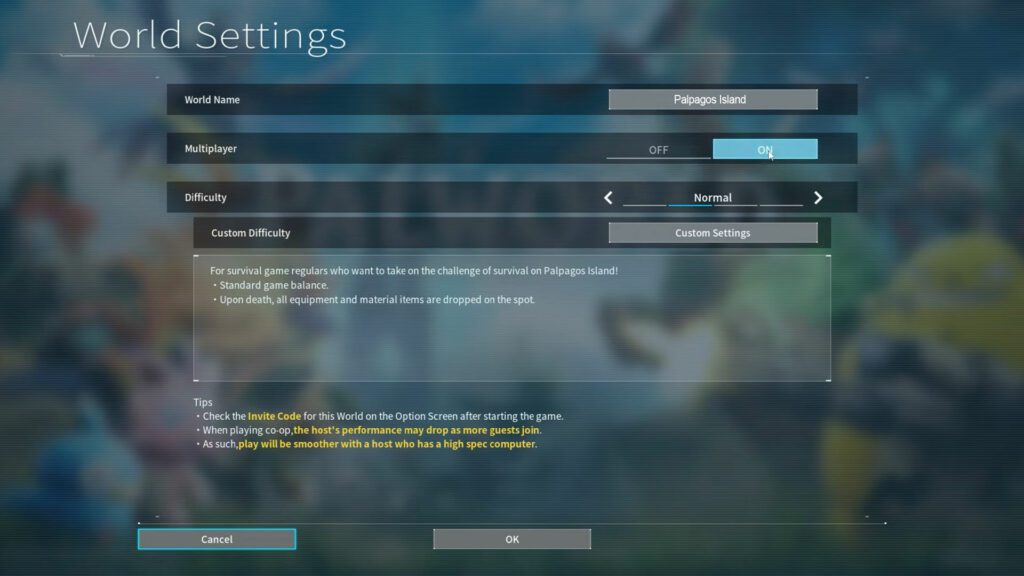 Palworld Settings
