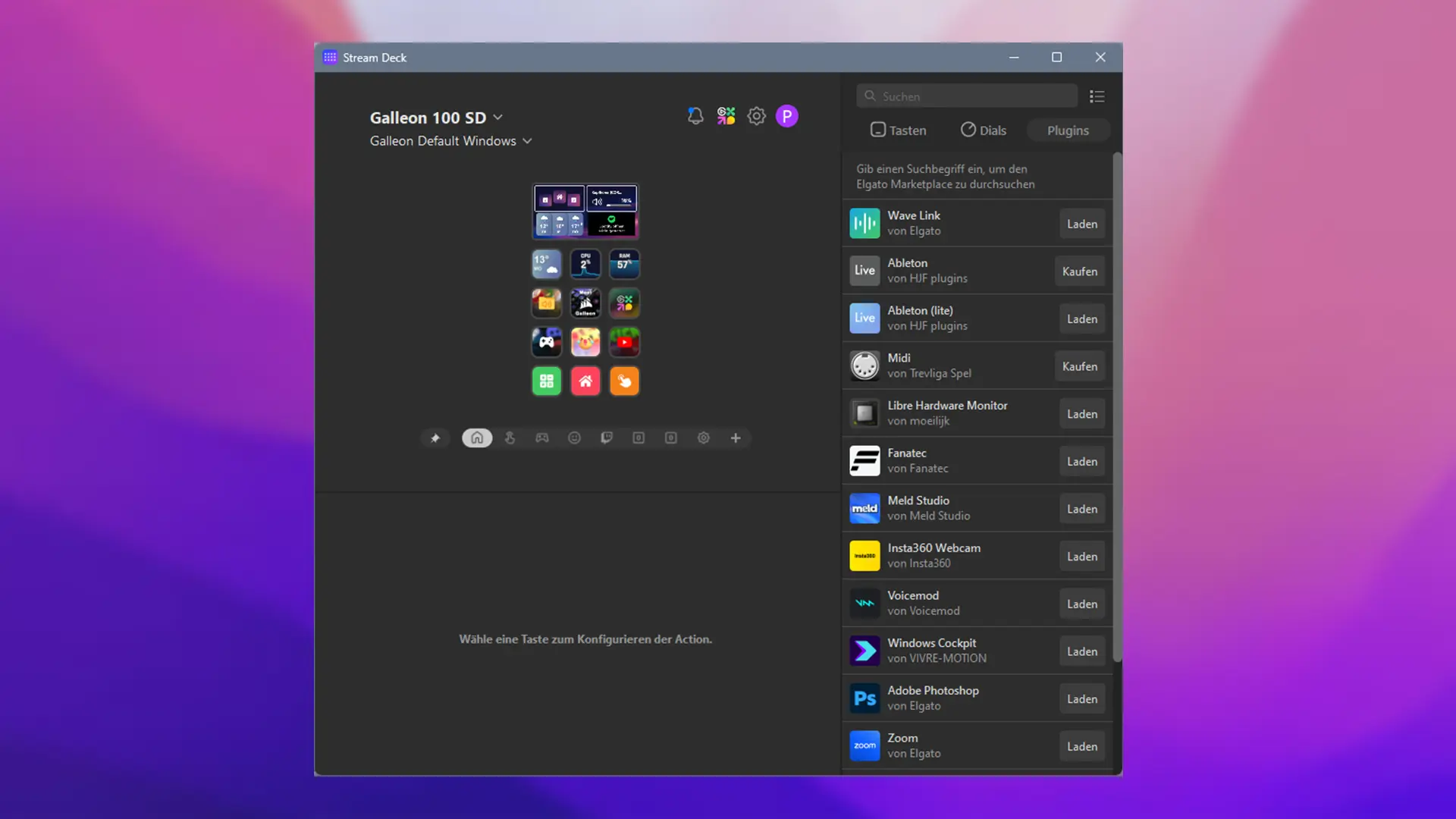 Über das Plugin Wave Link könnt ihr euer Stream Deck mit der Software verbinden.