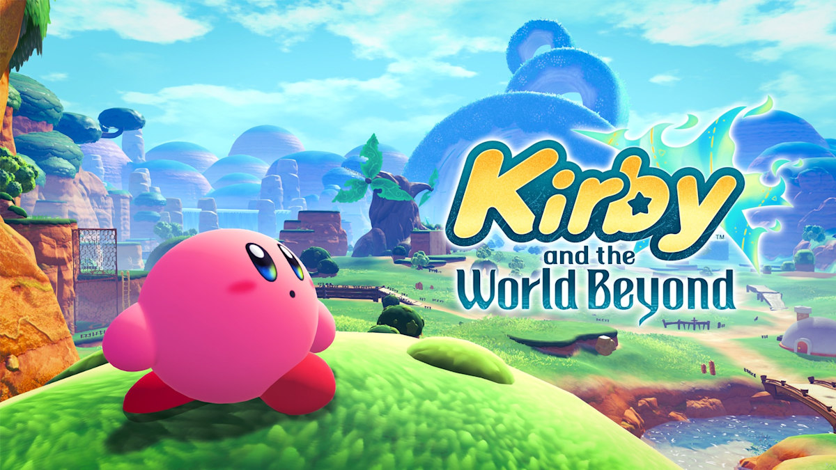 Kirby vor der Landschaft von Kirby and the World Beyond