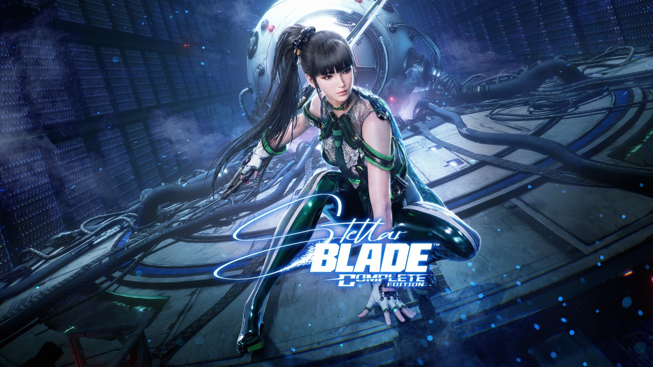 EVE auf dem offiziellen Titelmotiv der Stellar Blade Complete Edition